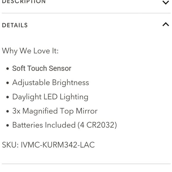 Impressions X Kuromi Round LED Compact Mirror - Picture 6 of 8